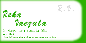 reka vaczula business card